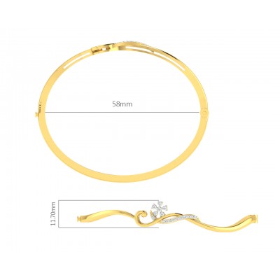 Darla Diamond Half Bangle