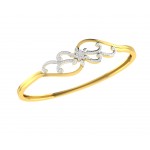 Danya Round Brilliant Diamond Half Bangle 