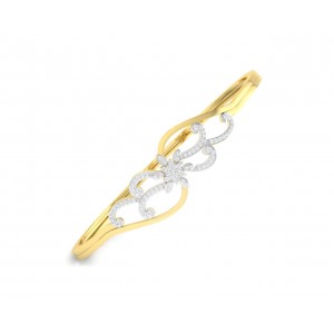 Danya Round Brilliant Diamond Half Bangle 