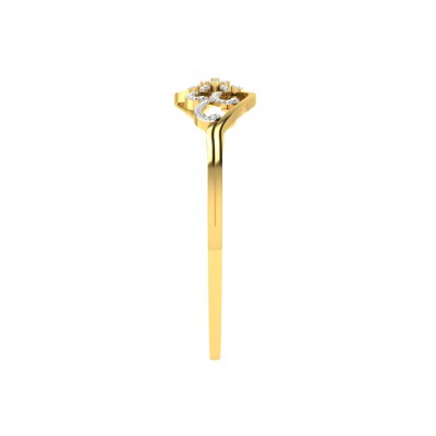 Danya Round Brilliant Diamond Half Bangle 