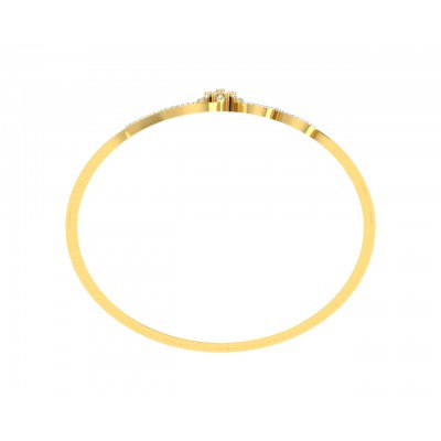 Danya Round Brilliant Diamond Half Bangle 