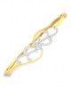 Danya Round Brilliant Diamond Half Bangle 