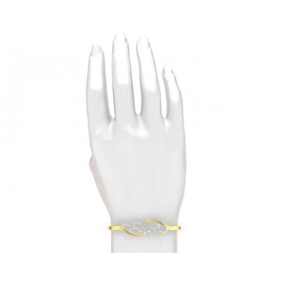 Danya Round Brilliant Diamond Half Bangle 