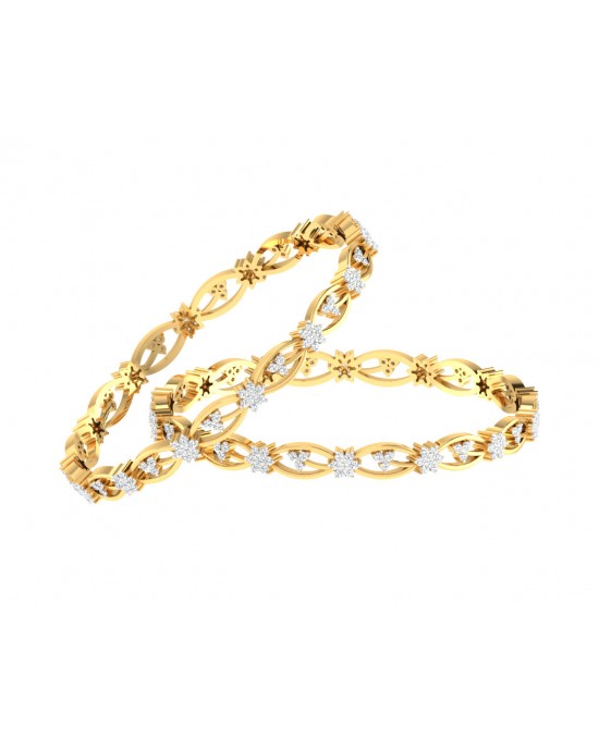 Dalia Round Brilliant Diamond Bangles