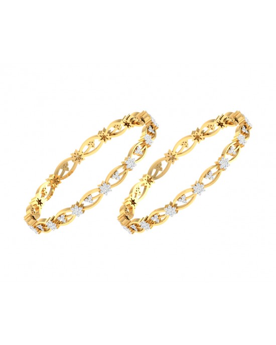 Dalia Round Brilliant Diamond Bangles