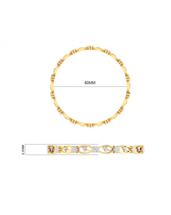 Dalia Round Brilliant Diamond Bangles