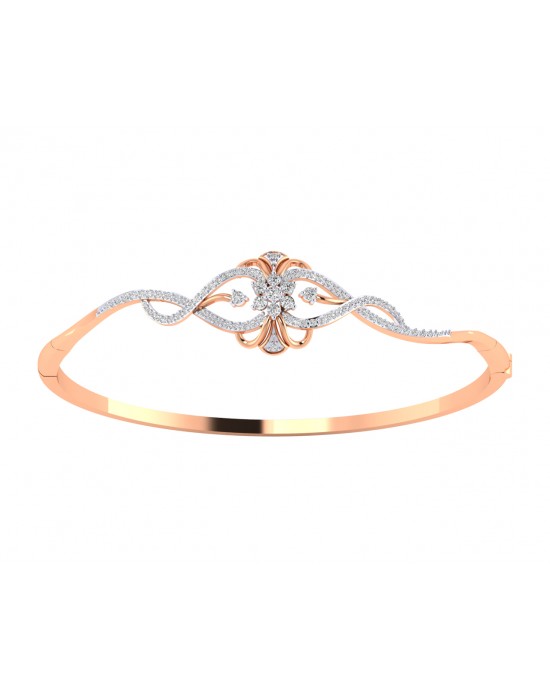 Fain Ladies Diamond Bangle in Gold