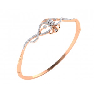 Fain Ladies Diamond Bangle in Gold