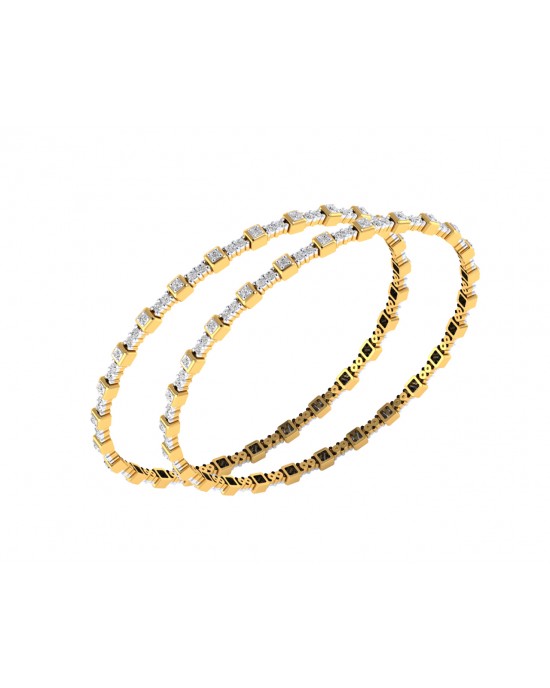 Riya Diamond bangles in Gold