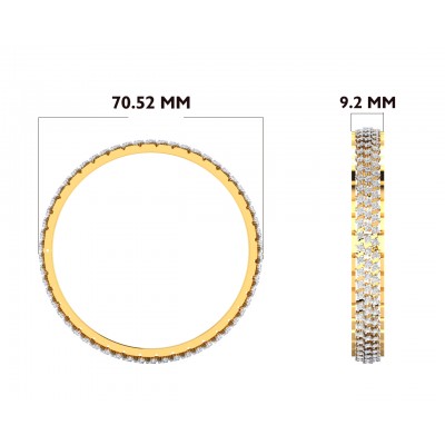 Pipa Diamond bangle in Gold 