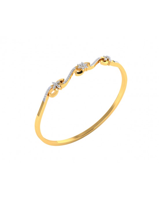 Wynn Diamond Bangle In hallmarked Gold