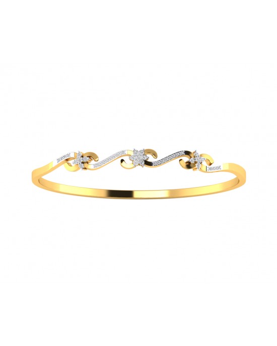 Wynn Diamond Bangle In hallmarked Gold