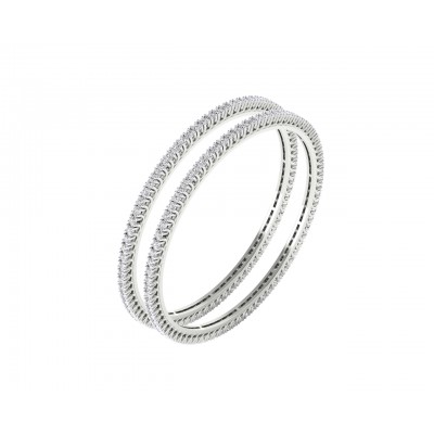 Kaira Pair of  Ladies Diamond Bangle in Gold