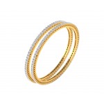 Kaira Pair of  Ladies Diamond Bangle in Gold
