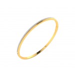 Vana Single row diamond bangle in gold