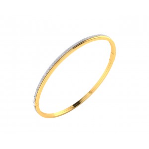 Vana Single row diamond bangle in gold