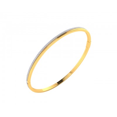 Vana Single row diamond bangle in gold