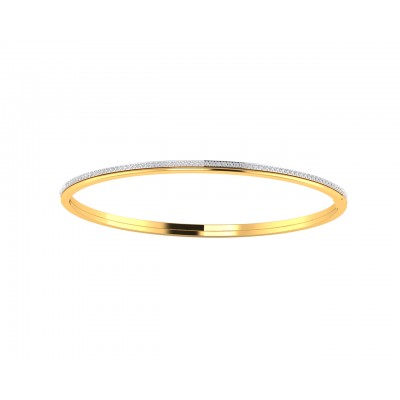Vana Single row diamond bangle in gold
