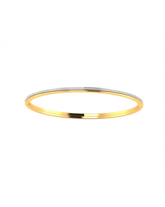 Vana Single row diamond bangle in gold