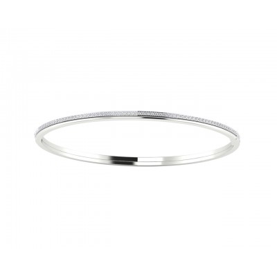 Vana Single row diamond bangle in gold