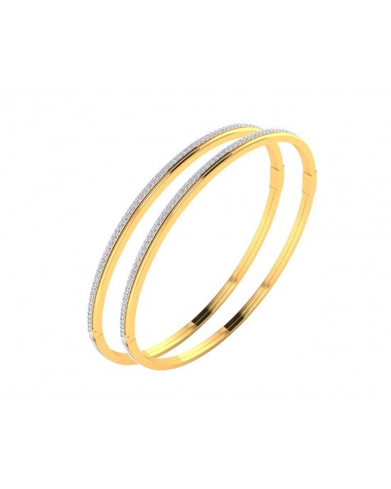 Alisha Ladies Bangles in 14k Gold