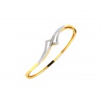 Perla Diamond Half Bangle in gold