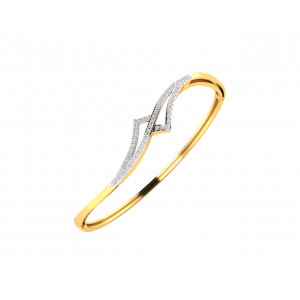 Perla Diamond Half Bangle in gold