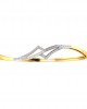 Perla Diamond Half Bangle in gold