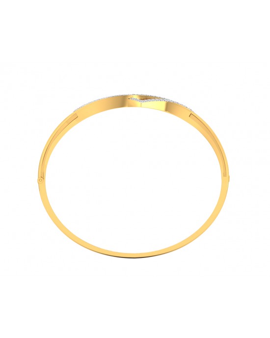 Perla Diamond Half Bangle in gold