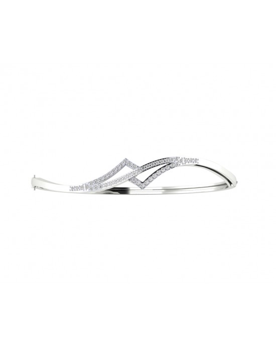 Perla Diamond Half Bangle in gold