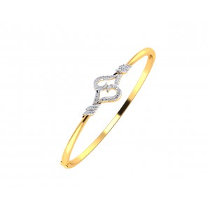 Sara Diamond Bangle For Daily wear in Gold