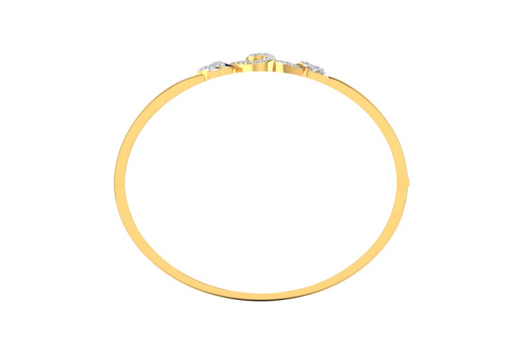 Sara Diamond Bangle For Daily wear in Gold