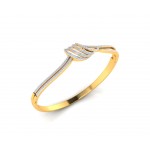Remy Diamond Half Bangle in gold