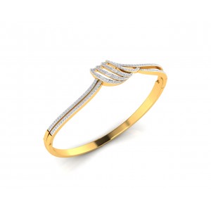 Remy Diamond Half Bangle in gold