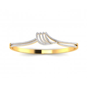 Remy Diamond Half Bangle in gold