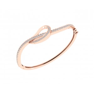 Vena Diamond Bangle in Gold