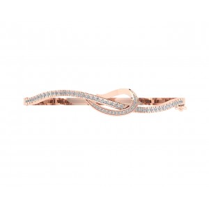 Vena Diamond Bangle in Gold