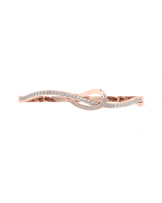 Vena Diamond Bangle in Gold