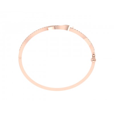 Vena Diamond Bangle in Gold