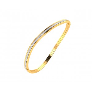 Werca Single row diamond bangle in 14k gold