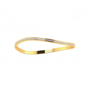 Werca Single row diamond bangle in 14k gold