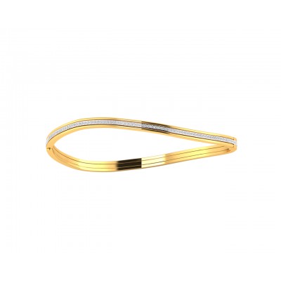 Werca Single row diamond bangle in 14k gold