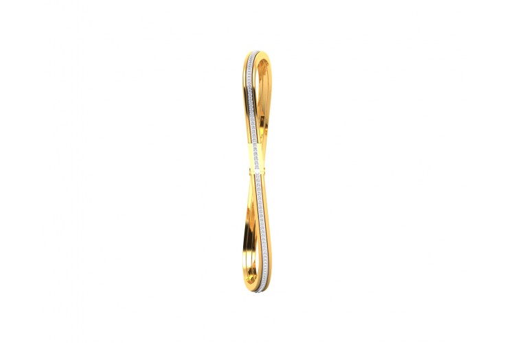 Werca Single row diamond bangle in 14k gold