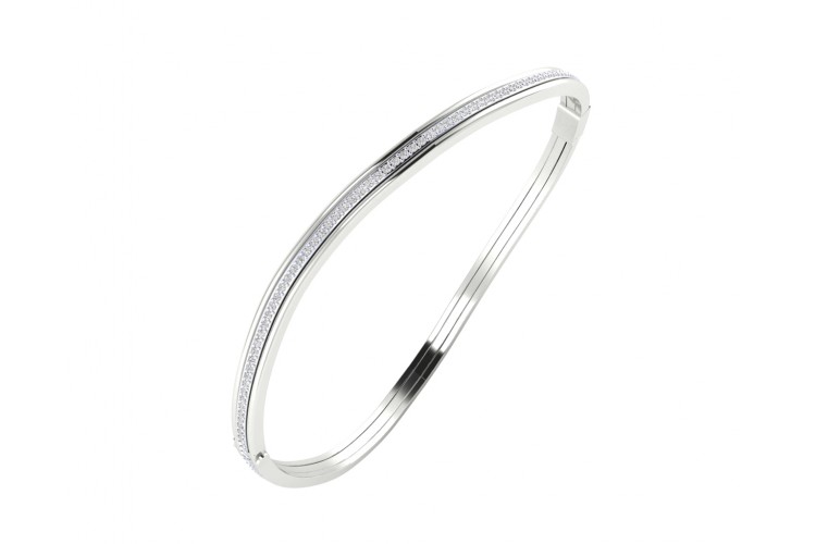 Werca Single row diamond bangle in 14k gold