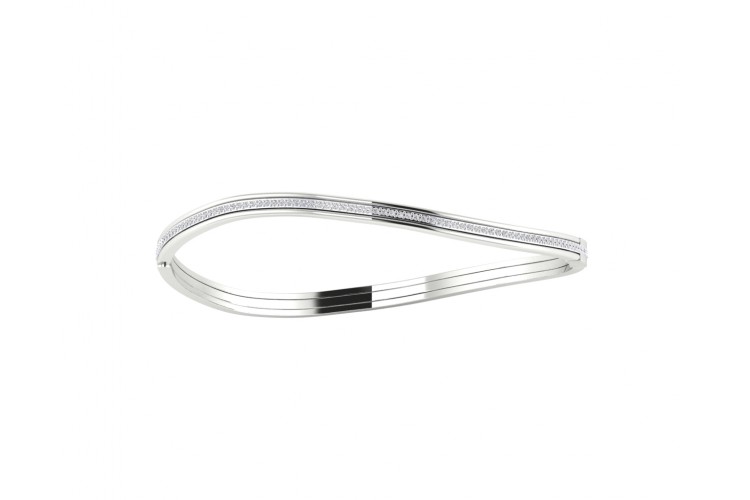 Werca Single row diamond bangle in 14k gold