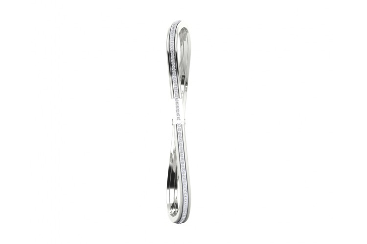 Werca Single row diamond bangle in 14k gold