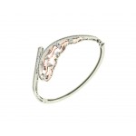  Pypa Diamond bangle in two tone rose & white gold