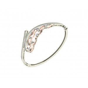  Pypa Diamond bangle in two tone rose & white gold