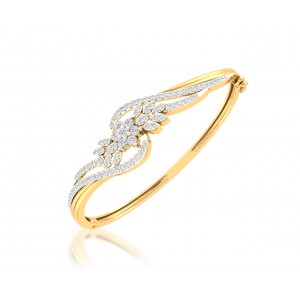 Amya Diamond Half Bangle In Gold 