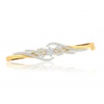 Amya Diamond Half Bangle In Gold 